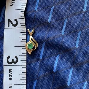 Emerald and diamond pendant